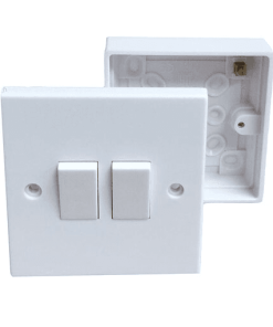 2 WAY 2 GANG SWITCH WITH DEEP PATRESSb