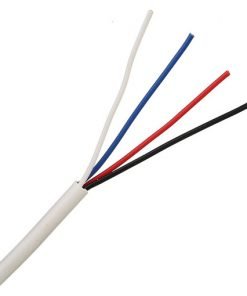 4 core White Flat Tel/Data Cable, 4 x (7 x 0.15mmØ) - 100m reel