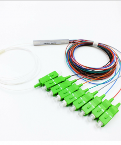 Fiber 1X8 blockless PLC splitter 900µm loosetube fiber G657A1 with LCAPC connectors