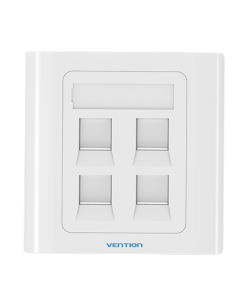 VENTION 4 PORT WALL FACEPLATE WHITE 86 TYPEa