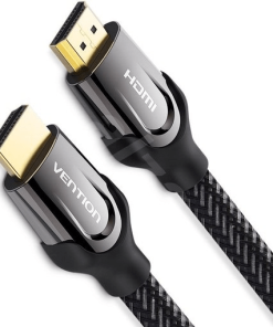 VENTION NYLON BRAIDED HDMI CABLE 8M BLACK METAL TYPE 1