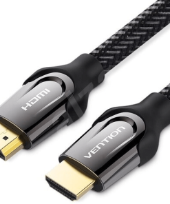 VENTION NYLON BRAIDED HDMI CABLE 8M BLACK METAL TYPE